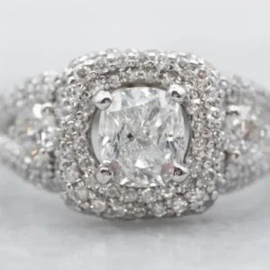 Stunning Tweemaal Diamond Modern Halo Engagement Ring