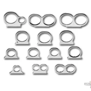 2 5/8" Tacho / Speedo Dubbel Gauge Top Clamp Bracket Chrome Harley-Davidson