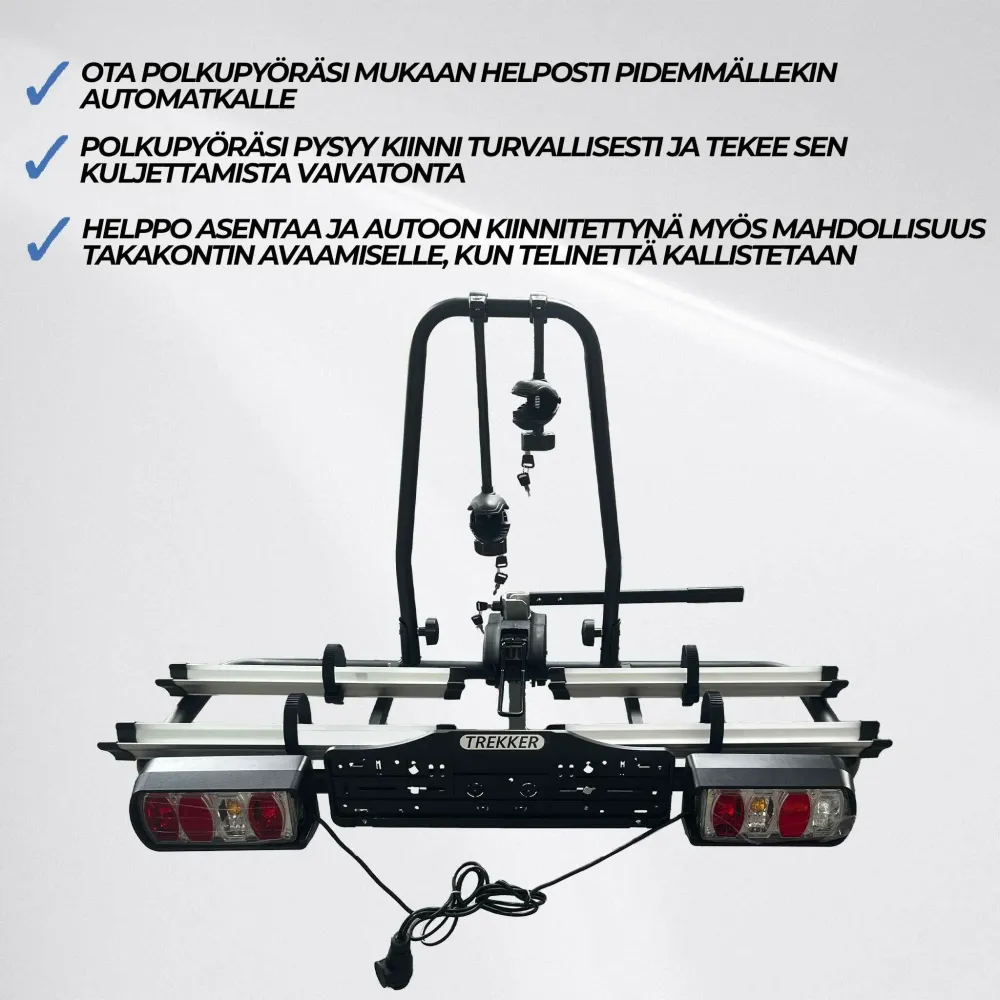 Trekker Bike Rack car, 2 bikes X200 met TÜV-goedkeuring