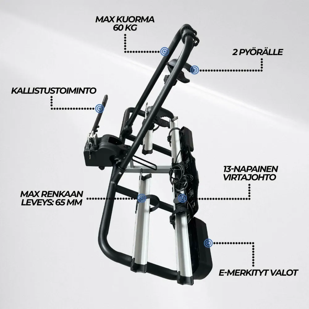 Trekker Bike Rack car, 2 bikes X200 met TÜV-goedkeuring