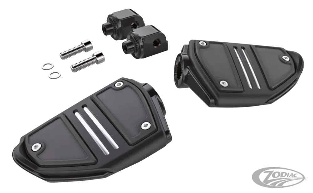 Twin Rail passenger footpegs ST18-up Blk Harley-Davidson