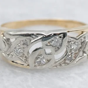 Two Tone Diamond Openwork Band met TÜV-goedkeuring