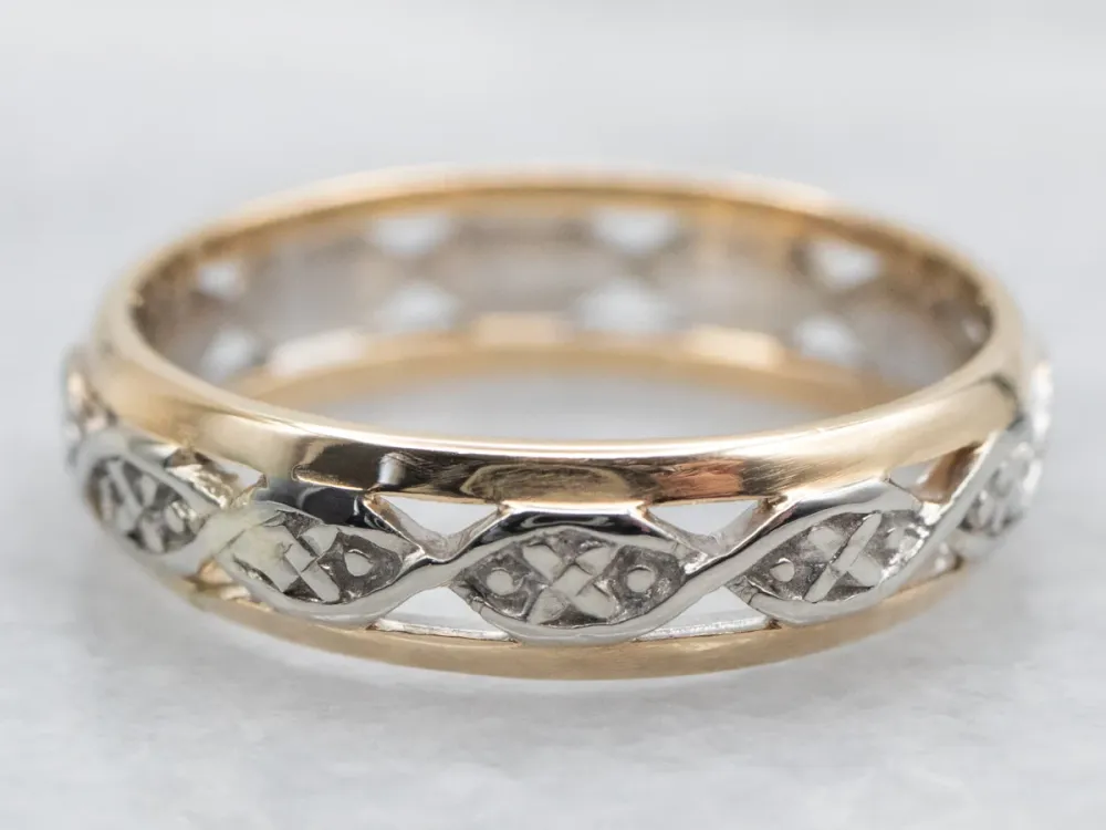 Two Tone Gestructureerd Openwork Band