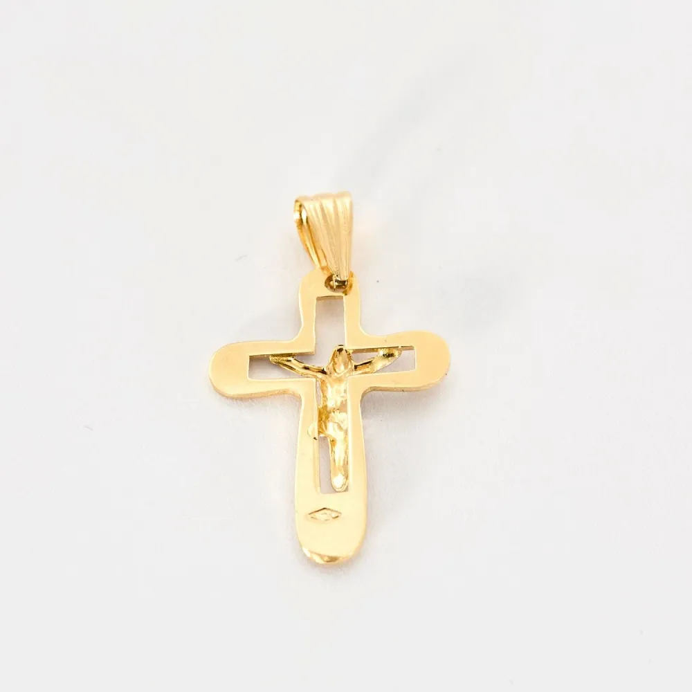 Two-tone gouden cross pendant compatibel met VW Golf 7