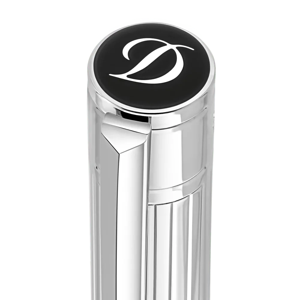 Veerpootlager S T Dupont D-Initial Ballpoint Pen - Duo Tone - Chroom Trim