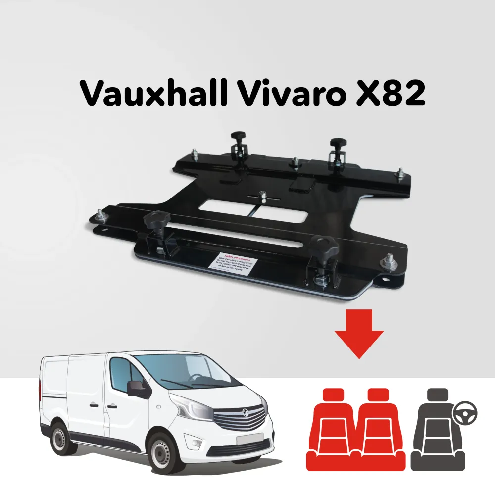 Veerpootlager Opel Vivaro B X82 (2014-2018) Kiravans Double Passenger Seat Zwenkbaar