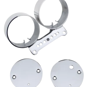 Verende bladveer Soporte De Montaje De Doble Indicador Cromado Para Harley-Davidson XL/FXR95-05