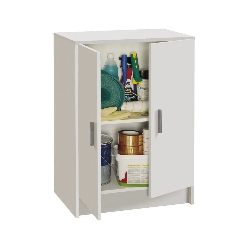 Zware Uitvoering Low mobile 2 doors Multiuse Slim line - Melkwit