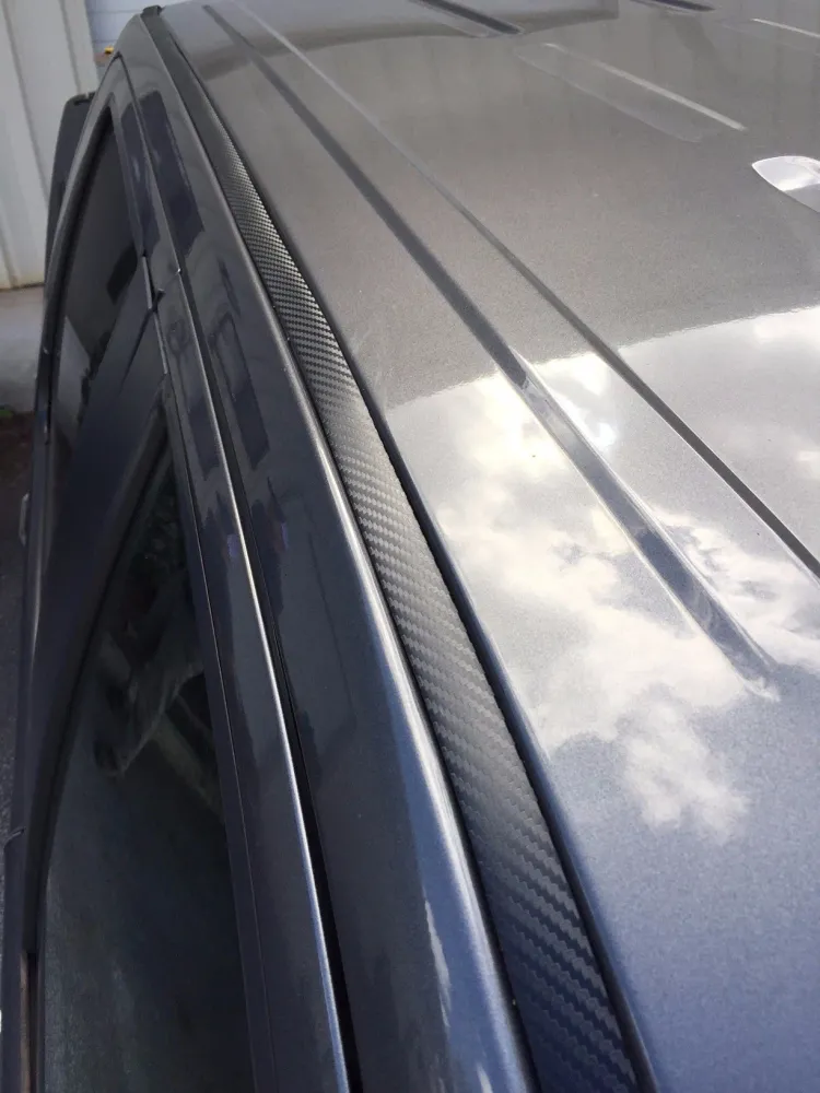 Black Carbonvezel Fiber Roof Top Trim Molding Kit 2011-2021 Dodge Durango