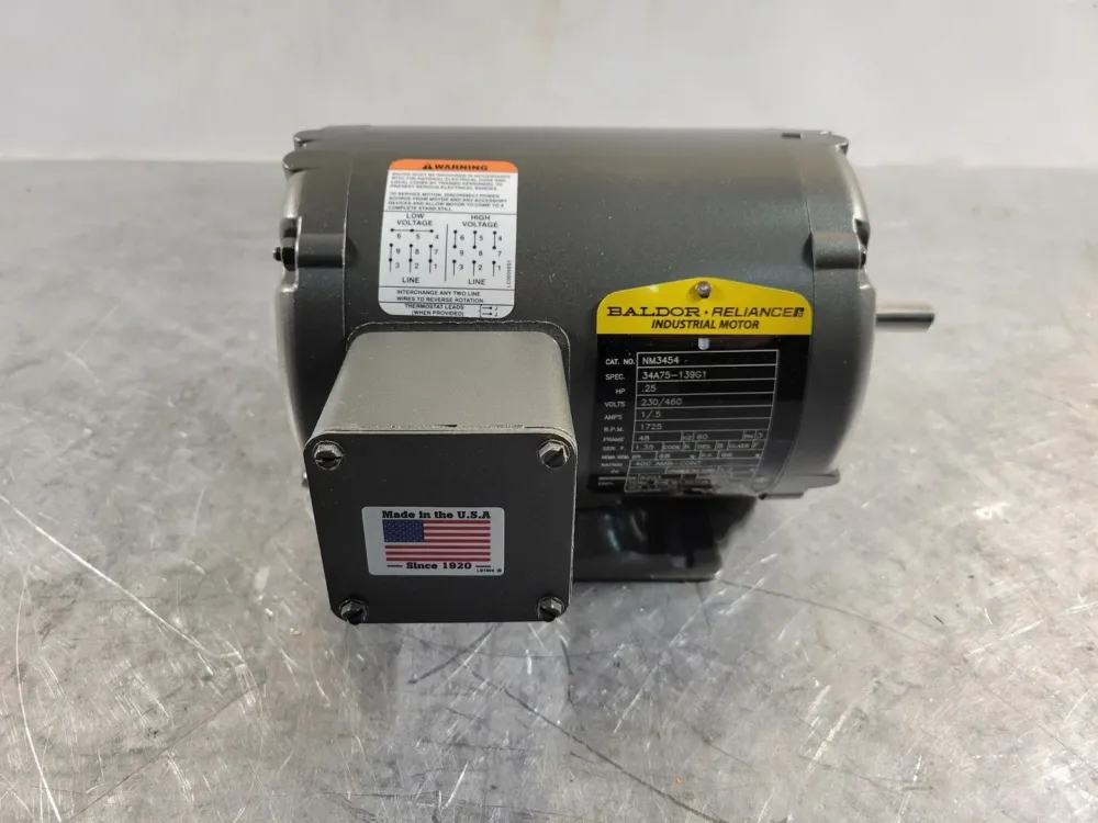 0.25 hp, 230/460 volts, 1725 rpm, 48 Electric Motor NM3454