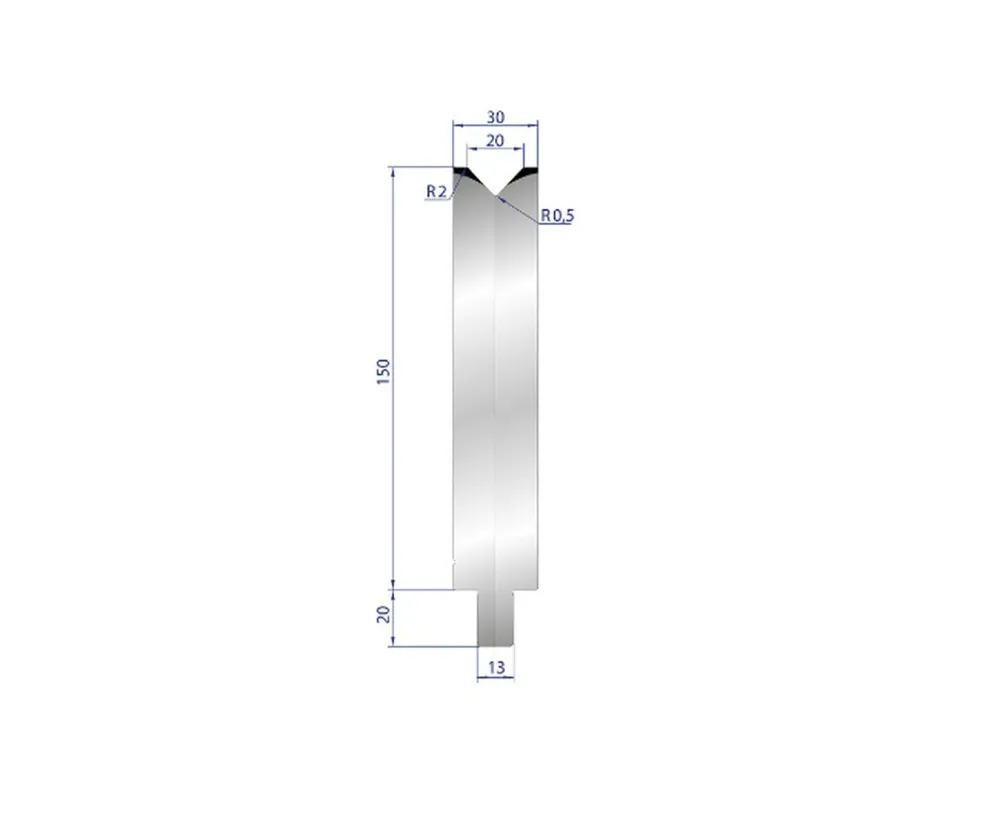 Part No. 3148 @ 500mm 86 Degree Solo V Die