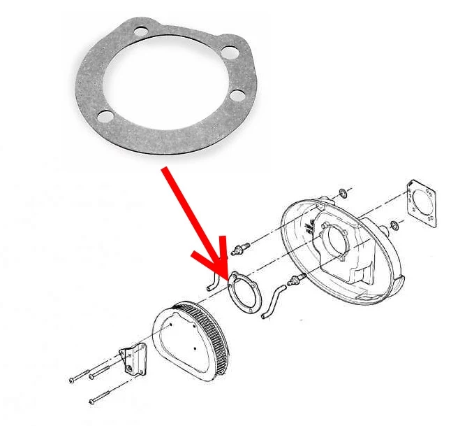 10 Junta Admision De Filtro Aire Para Harley-Davidson Induction Air Filter Gasket van synthetisch materiaal