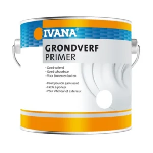 Sneldrogende Primer Ivana grondverf/primer - synthetisch - 2,5 l - grijs - hout