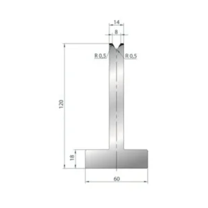 Part No. 3060 @ 805mm 60 Degree T Shape Die (Segmented)