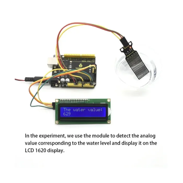Temperatuursensor KeyeStudio Water Level Sensor Droplet Detection Module