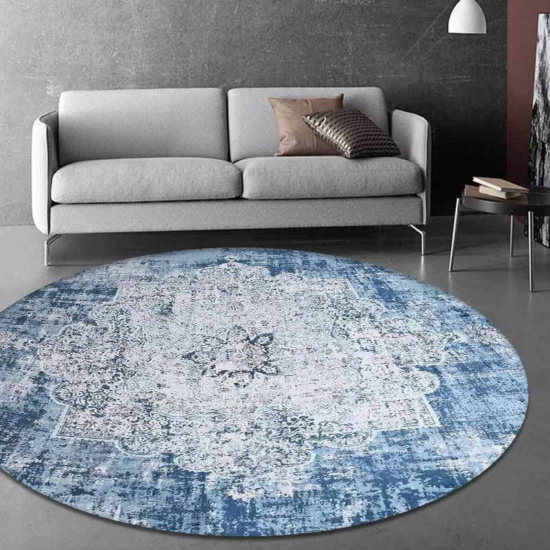 All-Weather Meerkleurig decoratietapijt Shabby Chic medaillonpatroontapijt Polyesterweefsel machinewasbaar antislip tapijt...