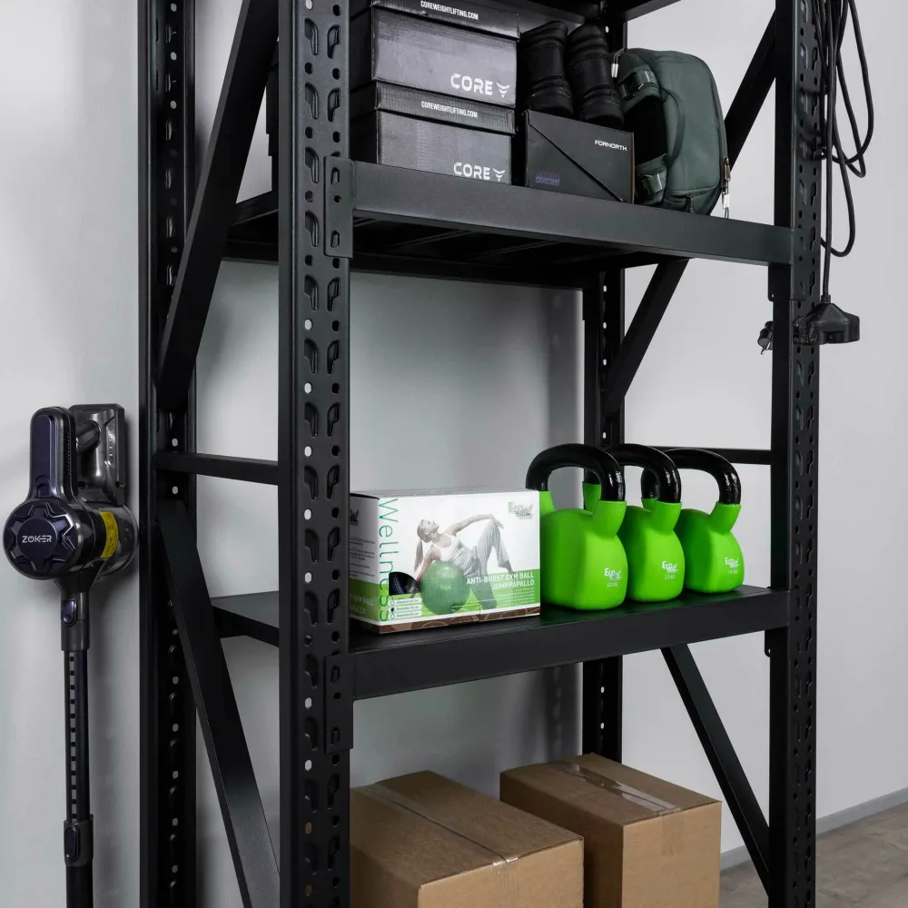 Fornorth Storage Shelf 800kg, 100x50x200cm, Zwart