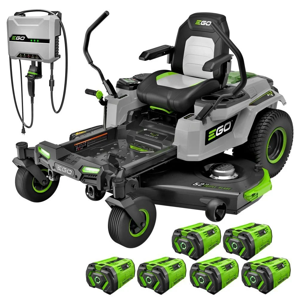 EGO Power+ ZT5216L 52 Inch Zero Turn Riding Mower (6) 10Ah Batteries and Charger