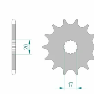 Piñón AFAM acero autolimpiable 21203 - Paso 520 met Garantie
