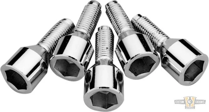 Brake Drum Mounting Screw Set Chroom Harley-Davidson met instructiehandleiding