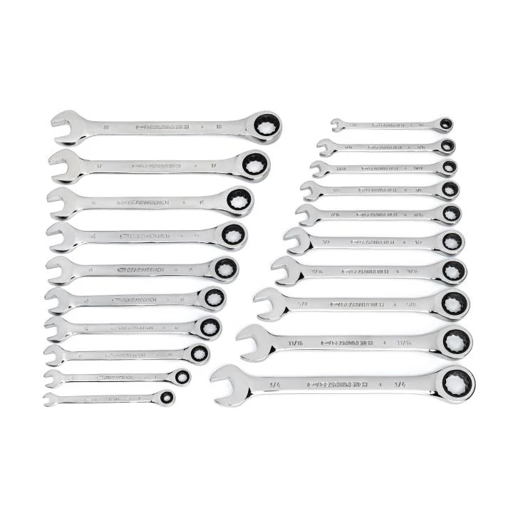 GEARWRENCH 20 PC. 72-Tooth SAE/Metric Ratcheting Combination Wrench Set met Garantie & Handleiding