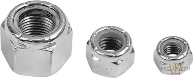Gewinde- Nylok Nut Set Verchroomd 1/2"-13 UNC Harley-Davidson