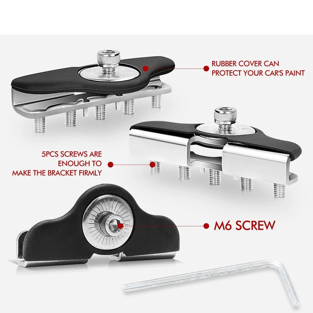 Professionele Kwaliteit Drill-free Clamp Hood Holders Breed inzetbaar Mounting Brackets (Set/2pcs)