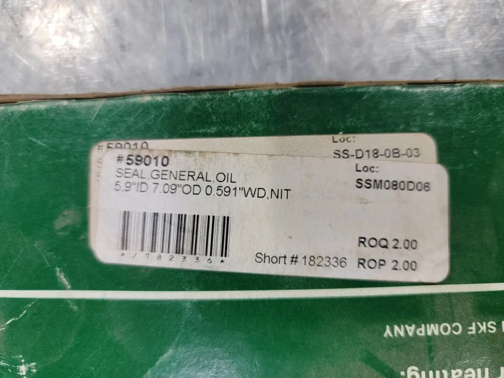 Oil Seal No. 59010, 150x180x15