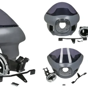 Chroom Carenado Estilo FXR Policí Para Harley Davidson Dyna