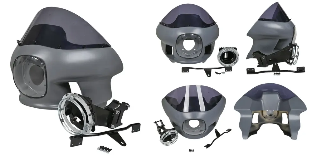 Chroom Carenado Estilo FXR Policí Para Harley Davidson Dyna