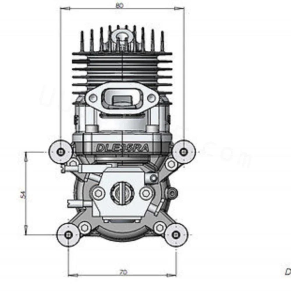 Vervangingspomp Nieuw DLE Gasoline Engine DLE35RA Rear Exhaust 35CC RC Plane Fixed Wing Modle