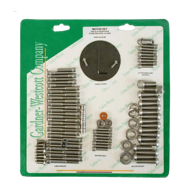 Gw Motor Screw Set, Ss Allen Harley-Davidson