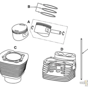 115" Rev Tech Engine (Gen.4) Replacement Piston 9.5:1 Std. Harley-Davidson