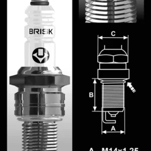 4Pck Brisk LR17YS Spark plug Harley-Davidson