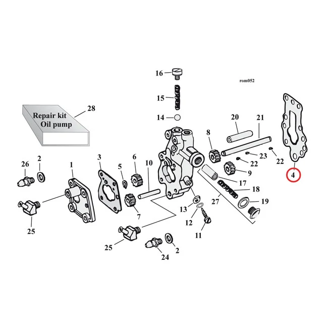 Cometic Gasket, Oil Pump Body To Case Harley Davidson