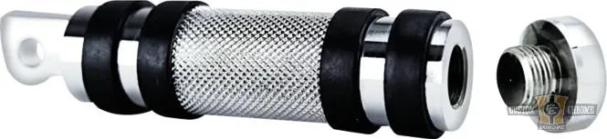 Knurled Stash Tube Footpeg Thread Cap Verchroomd Harley-Davidson