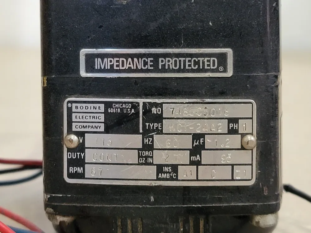 115 Volts 67 Rpm Gearmotor 748LC5018