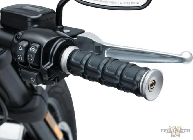 Dillinger Grips Zilver 1" Satin Cable operated Harley-Davidson