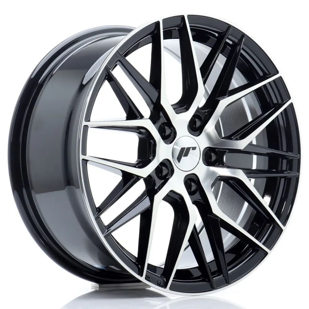 Japan Racing JR-28 17x8" 5x112 ET40, Gloss Koolzwart Machined