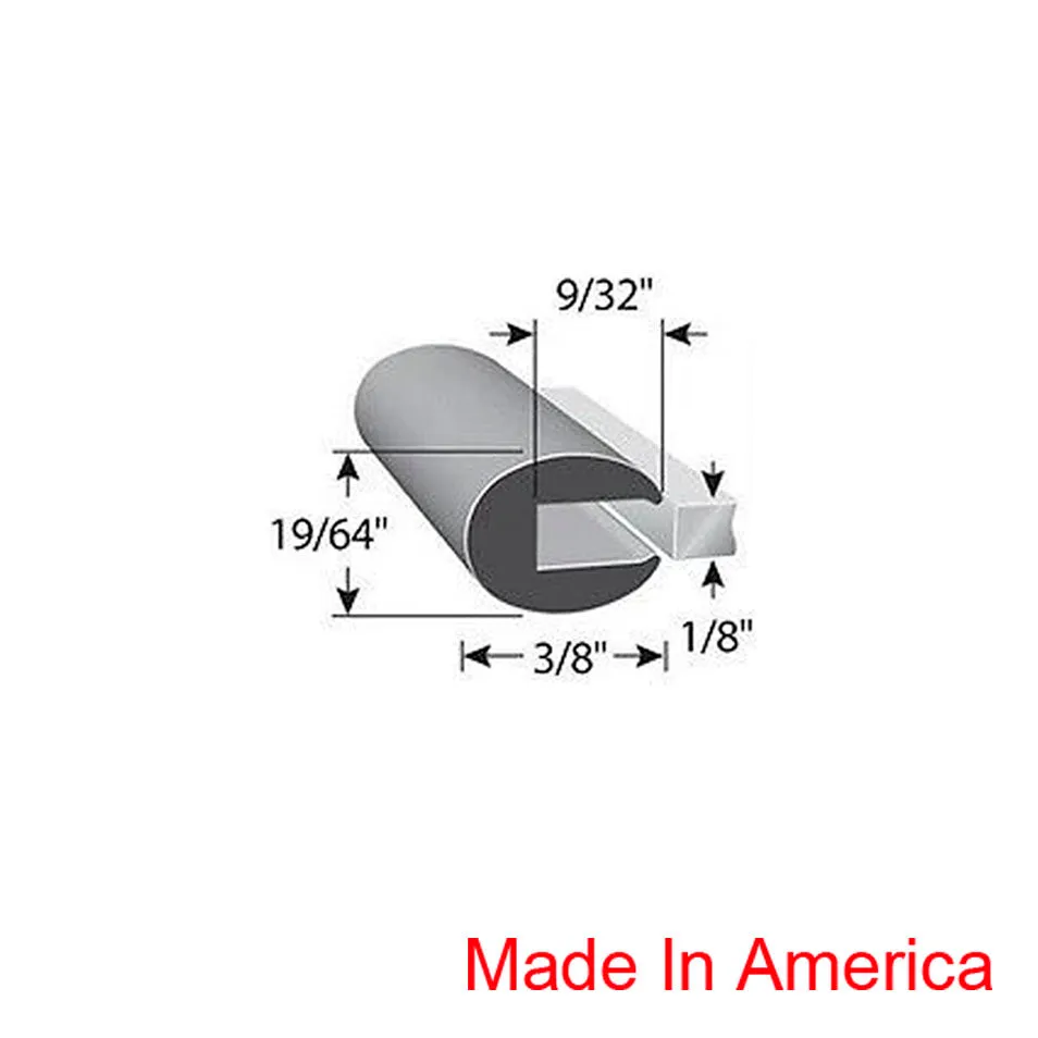 KOOLZWART 1/8" Rubber Edge Automotive Marine Neoprene U Channel - Sold Foot