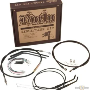 Clubman Bar Cable Kit Ebbenhout Vinyl Non-ABS Harley-Davidson