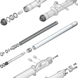 FORK SLIDER BUTTOM STUDS & NUTS Harley-Davidson