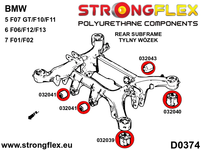 Full suspension polyurethane bush kit - BMW > Serie 5 > VI F10 / F11 / F07 > F07 5 GT xDrive