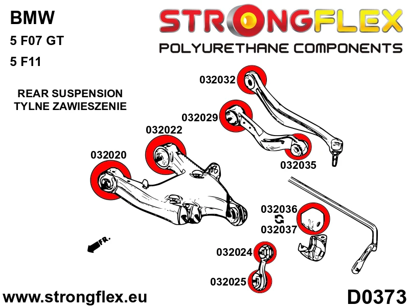 Full suspension polyurethane bush kit - BMW > Serie 5 > VI F10 / F11 / F07 > F07 5 GT RWD