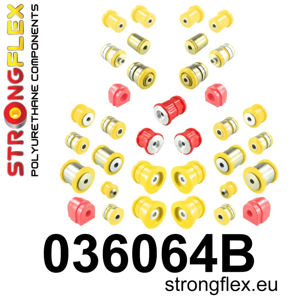Full suspension polyurethane bush kit - BMW > Serie 5 > VI F10 / F11 / F07 > F10 Sedan RWD|BMW > Serie 6 > III F06 / F12 /...