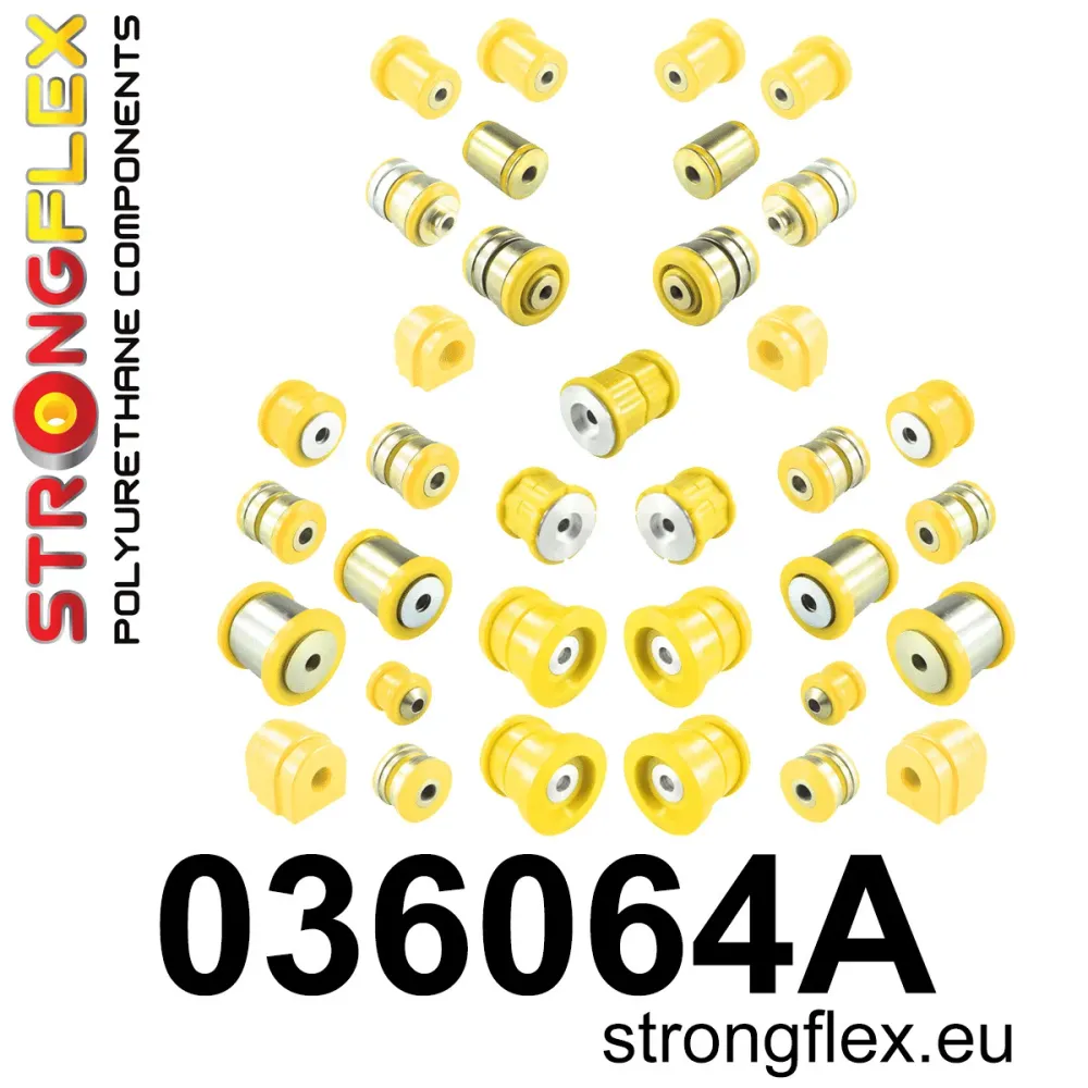 Full suspension polyurethane bush kit SPORT - BMW > Serie 5 > VI F10 / F11 / F07 > F10 Sedan RWD|BMW > Serie 6 > III F06 /...