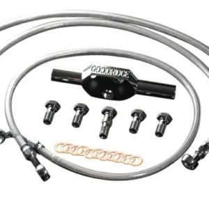 High End Brake Line Kit Stainless Steel Helder Coated 41,75" Harley-Davidson