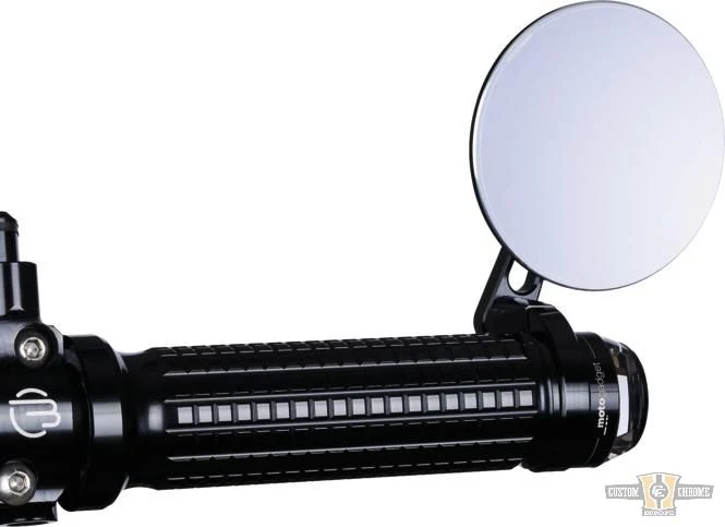 mo.view spy Bar End Mirror Ravenzwart, Anodized Harley-Davidson