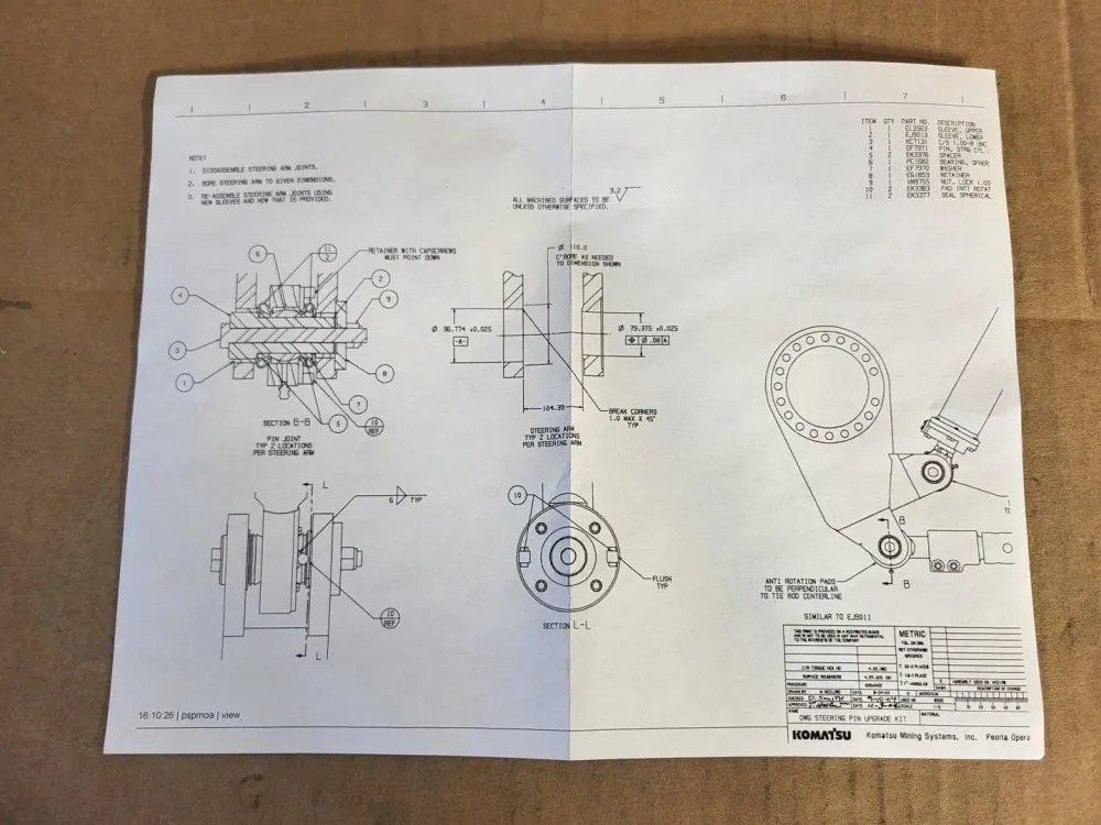 Steering Pin Kit 58E-MP-AK020
