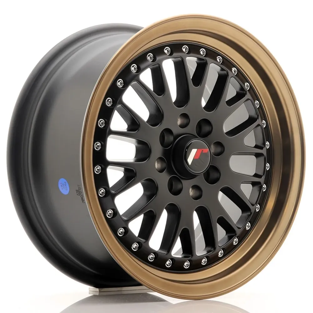 Japan Racing JR-10 15x7" 4x100/108 ET30, Flat Ebbenhout, Bronze Lip